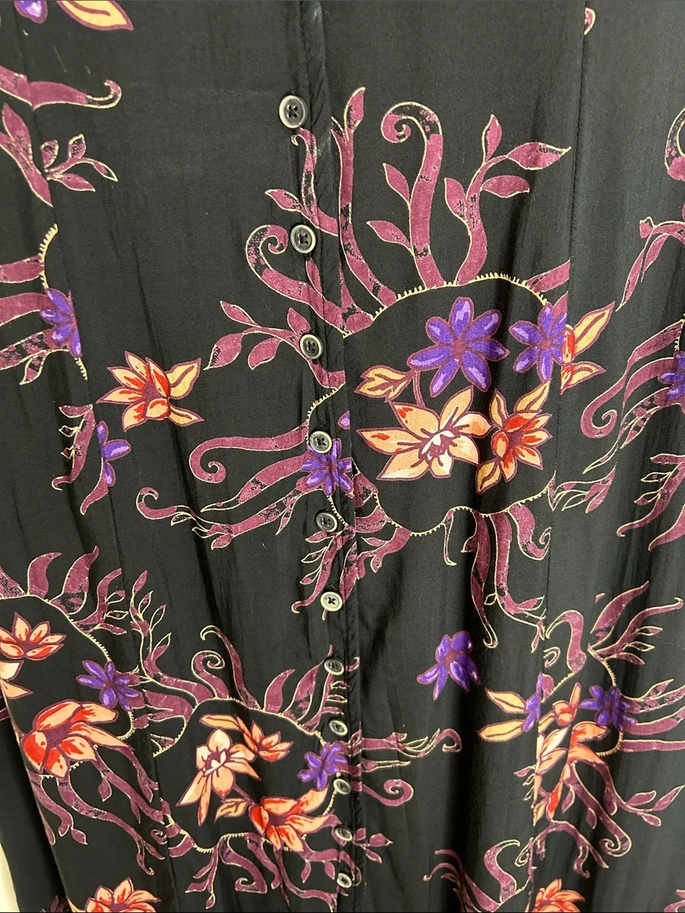 FREE PEOPLE Rosemary Printed Midi Dress Night Combo Size Medium